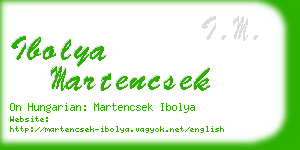 ibolya martencsek business card